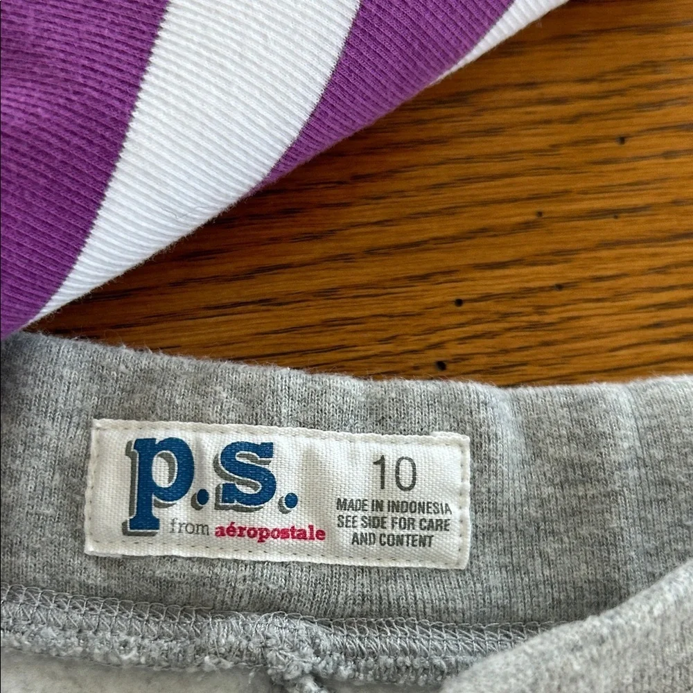 Purple and Gray Striped Kids Outfit